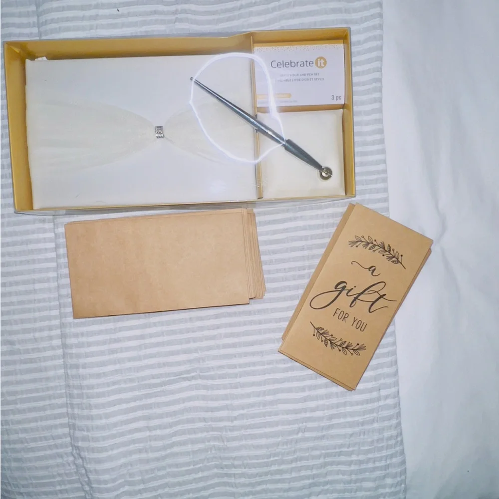 Bride to Be Kit: New Guest book, Gift Envelopes, Thank You Cards